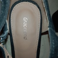 Официални черни обувки/сандали на ток, снимка 3 - Дамски обувки на ток - 39873856