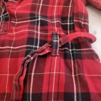 Рокля-риза каре / червена рокля / размер 98, снимка 3 - Детски рокли и поли - 43073751
