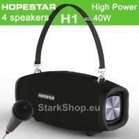 Безжична колона – HOPESTAR H1 40W + микрофон, снимка 1 - Тонколони - 28908372