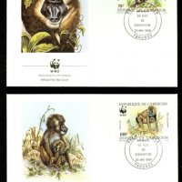 Камерун 1988 - 4 броя FDC Комплектна серия - WWF, снимка 1 - Филателия - 38639914