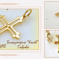 Продаден! златен кръст -троица- 1.00 грама / 14 карата, снимка 1 - Колиета, медальони, синджири - 13309161
