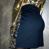 Pimkie- М- Къса пола от трико с пайети в златисто и черно, снимка 2 - Поли - 33491716