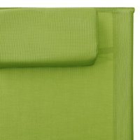 Шезлонг, текстил, зелено и сиво, снимка 6 - Градински мебели, декорация  - 40854903