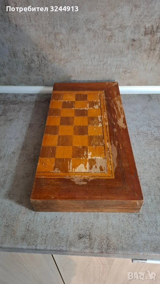 Стара дървена табла за игра , снимка 1