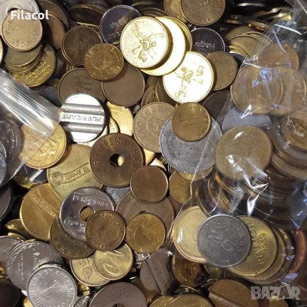 100 броя жетони - предимно Германия и Австрия, снимка 1