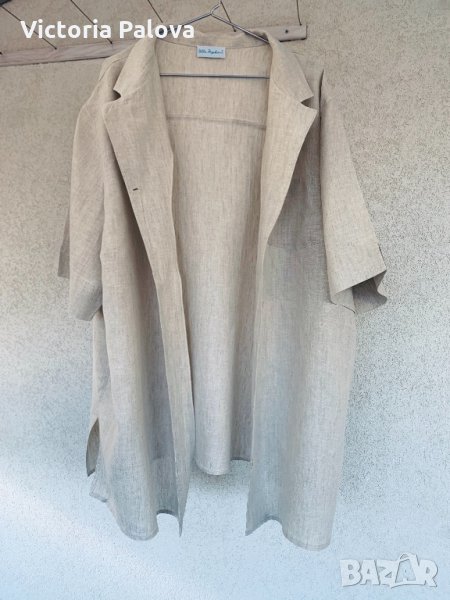 Голяма ленена риза-блуза ULLA POPKEN, снимка 1