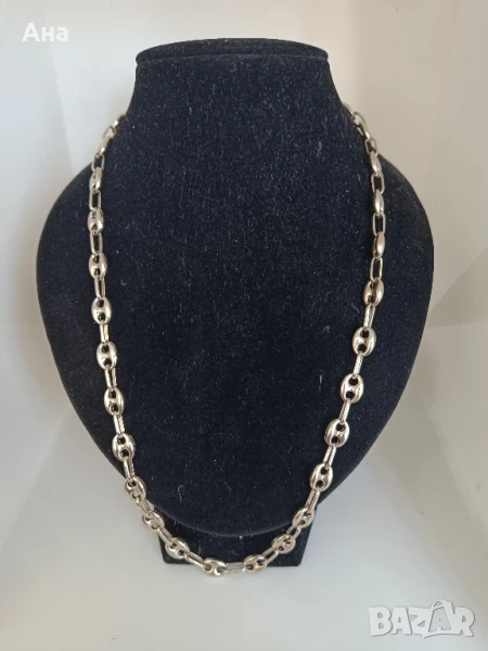Красив маркиран сребърен синджир , снимка 1