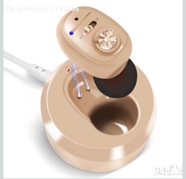 Слухов апарат Britzgo VHP-1607 до 40 часа живот на батерията с преносима кутийка за зареждане, снимка 1