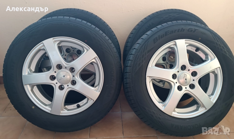 джанти 15" 5x114.3+нови летни гуми Yokohama 195/65/15, снимка 1