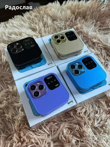 Сгъваем мобилен телефон i16 Pro – 2 SIM, камера, фенерче, FM радио., снимка 1