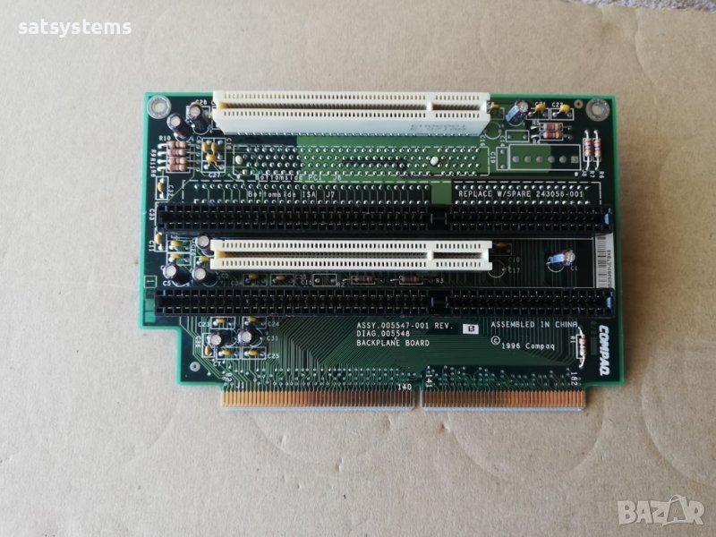 COMPAQ 005547-001 Backplane Riser Board Rev B 3 ISA 3 PCI , снимка 1