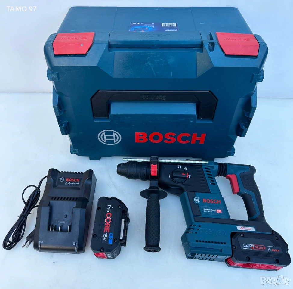 BOSCH GBH 18V-26 F - Безчетков перфоратор 2x18V 8.0Ah като нов!, снимка 1