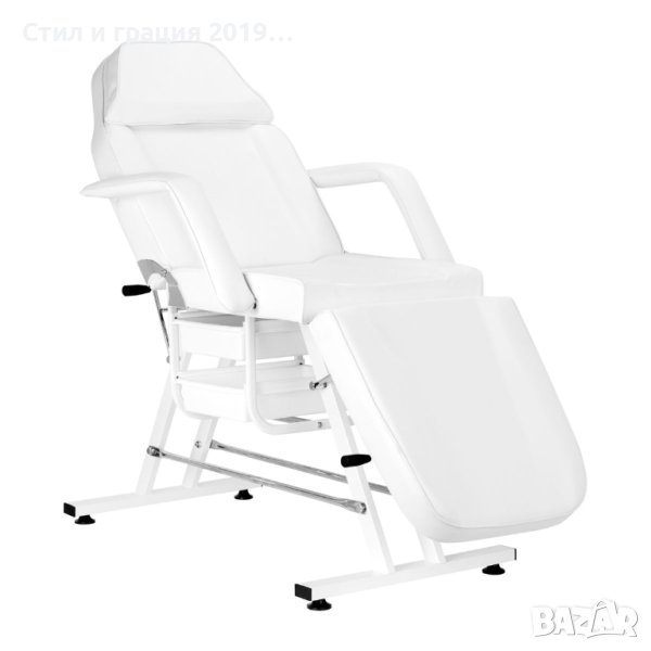 Фиксирана кушетка Sillon 180 х 60/85 х 68 см - бяла/черна, снимка 1