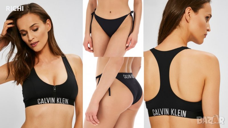 CALVIN KLEIN – Бански комплект черен тип бюстие, снимка 1