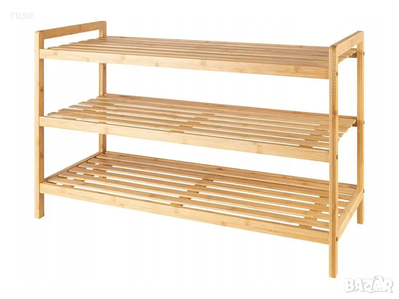 НОВИ! Етажерка за обувки дърво 3 нива 36х79х50см, снимка 1