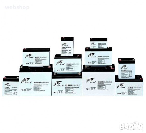 Акумулаторна тягова оловна батерия за инвалидни колички/скутери RITAR 12V 14/24/33/45/55/60/75AH, снимка 1