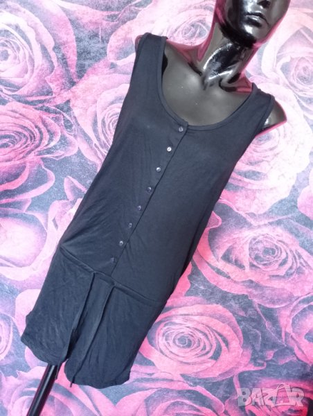 Черен еластичен къс гащеризон Л, снимка 1