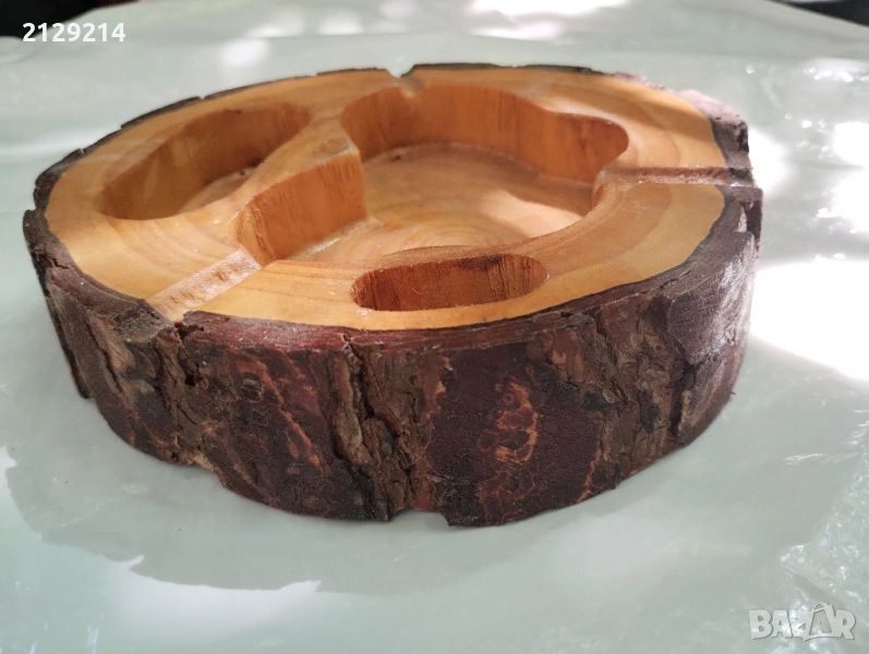 Дървен пепелник , снимка 1