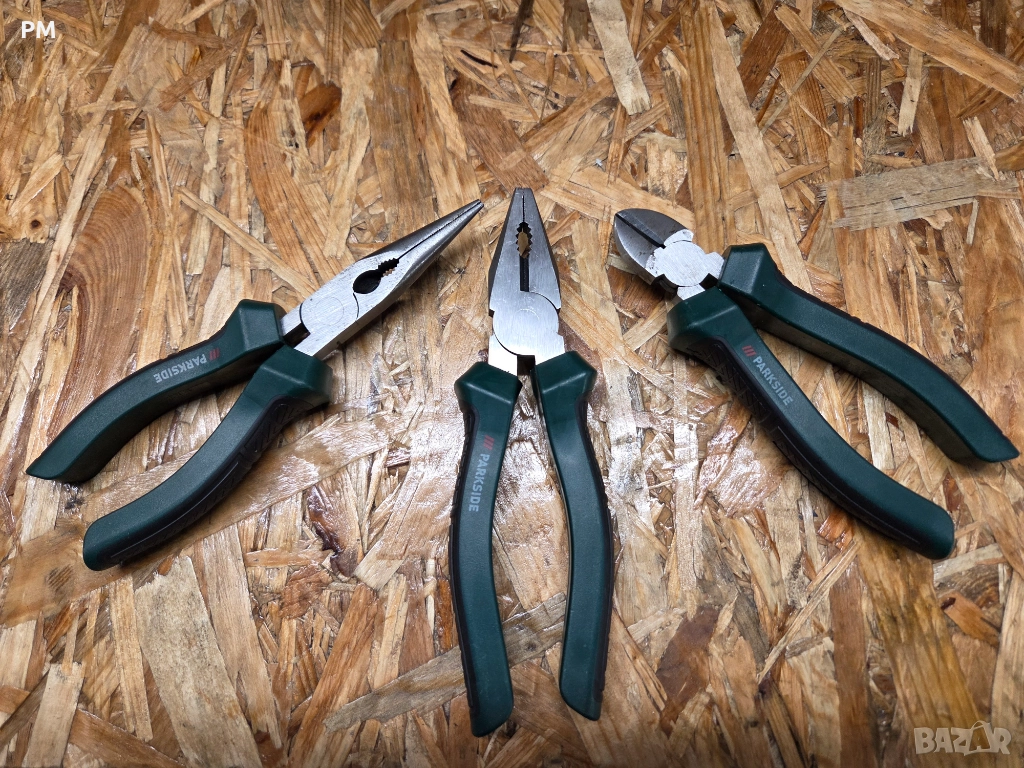 Комплект клещи Parkside 3 броя, снимка 1