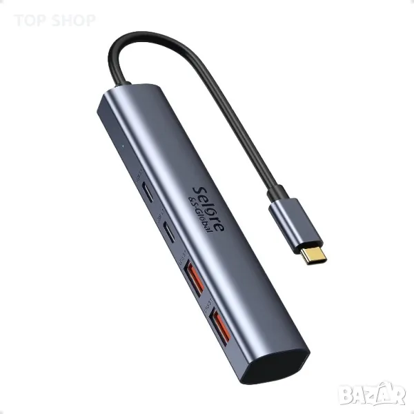 10Gbps USB C хъб, USB C към USB C/A, 4 порта (НЕ поддържа зареждане и монитор), снимка 1