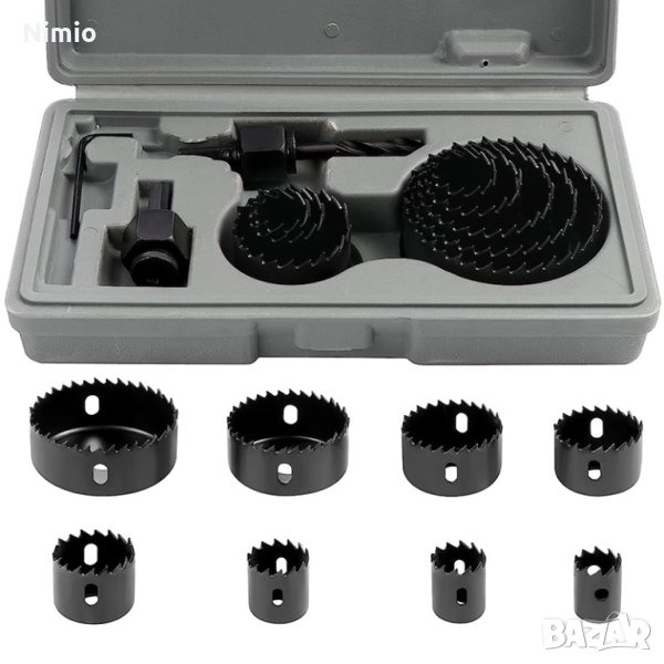 Комплект триони за дупки за дърво, гиспокартон 16 части от 19 mm до 127 mm, снимка 1