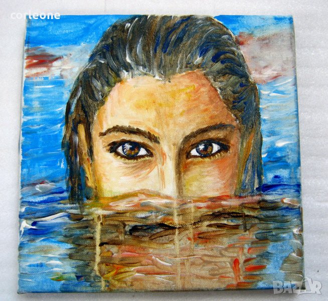 Картина 25х25 ръчно рисувана акрил с подрамка, снимка 1