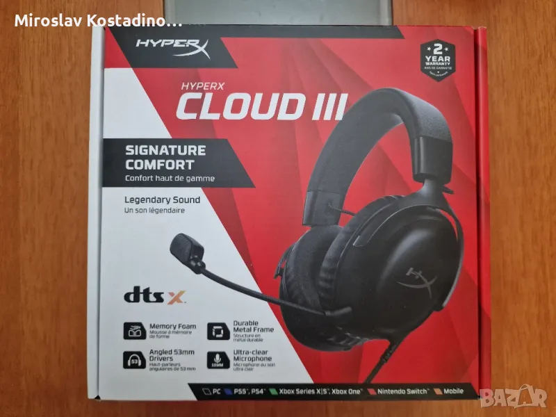 Оригинални гейминг слушалки HyperX Cloud III, снимка 1