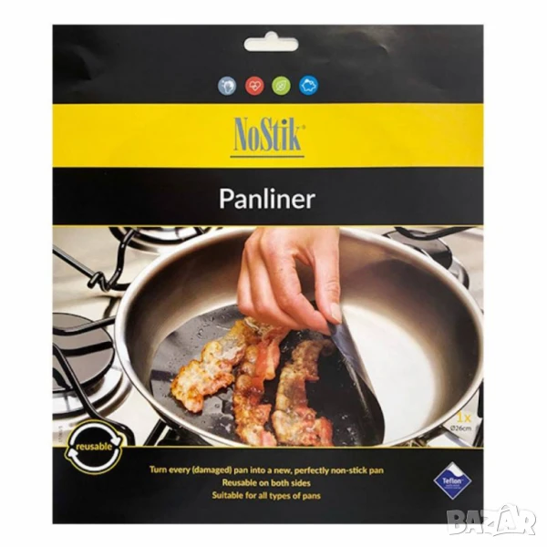 Подложка за тиган NoStik, 24см./26см., черен, в плик, снимка 1