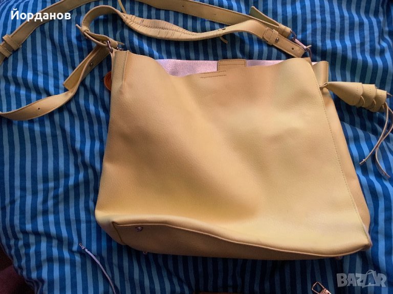 Жълта дамска чанта 37х35, снимка 1