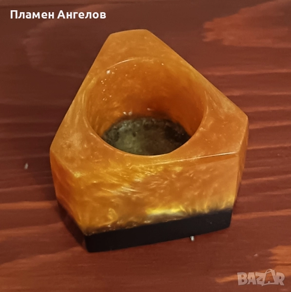 Моливник, държач за химикалки - Кехлибарен каталин, бакелит, снимка 1