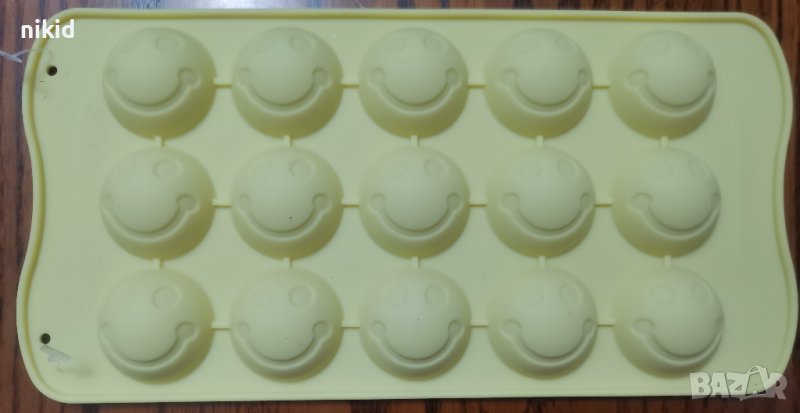 15 emoji Емотикон smile силиконов молд форма фондан гипс шоколад бонбони, снимка 1