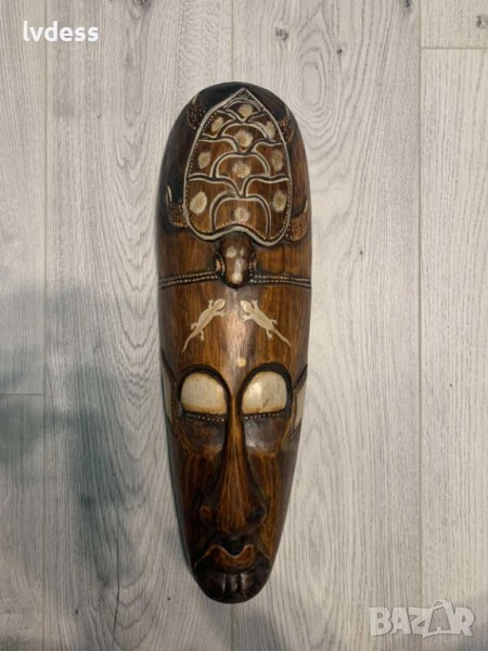 Дървена маска с мотиви 50/16см, снимка 1