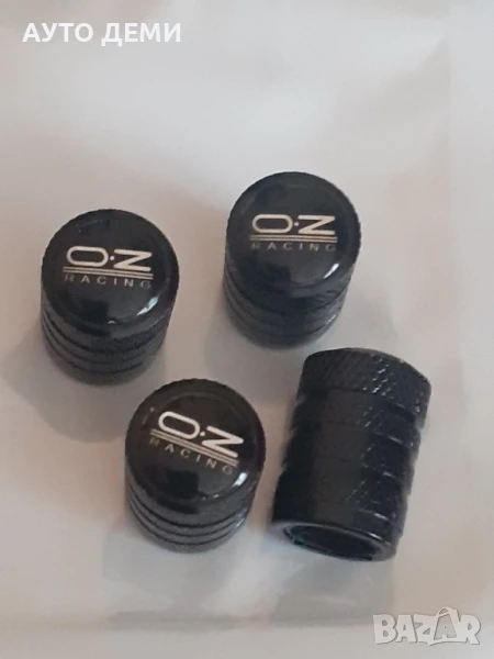 Черни кръгли дебел авиационен алуминии капачки за вентили OZ racing, снимка 1