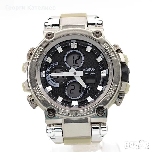 Мъжки часовник с голям циферблат и много функции-Черен Код на продукта:B-01-04, снимка 1