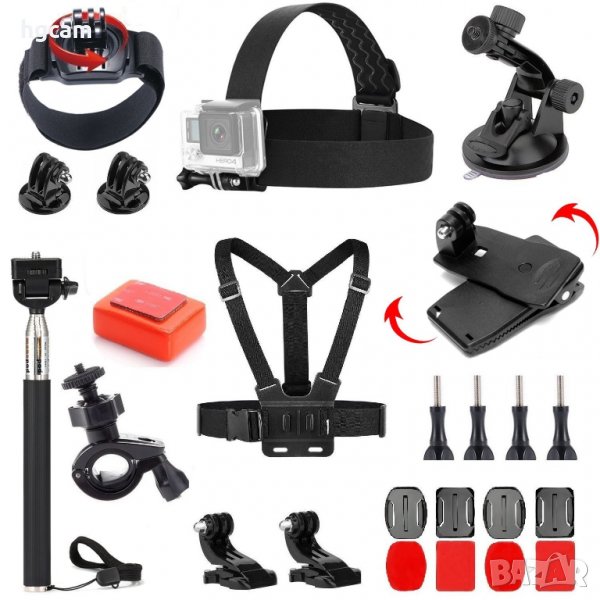 Комплект NITRO KIT аксесоари за екшън камери GoPro Hero, SJCAM и други, снимка 1