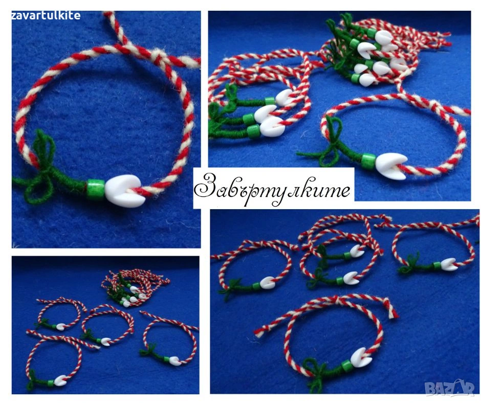 Мартеници за ръка с кокиче, снимка 1