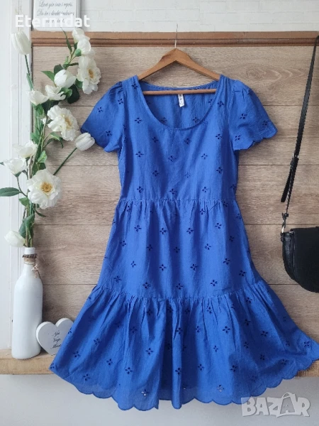 Лятна синя рокля С/М, снимка 1