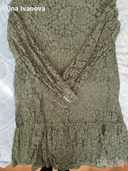 зелена дантелена рокля, снимка 1