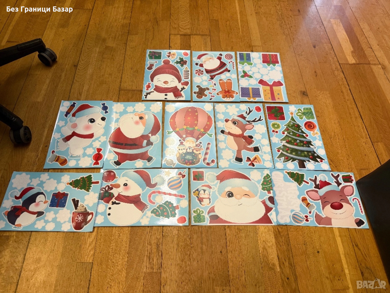 Нови стикери за прозорец Декорация Коледa многократна употреба Украса, снимка 1