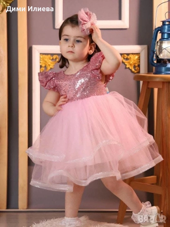 Детска рокля с тюл , снимка 1