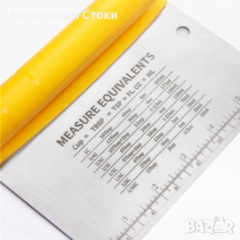 🥟 Комбиниран нож 2 в 1 за рязане на тесто с мерителна таблица, снимка 5 - Прибори за хранене, готвене и сервиране - 43132120