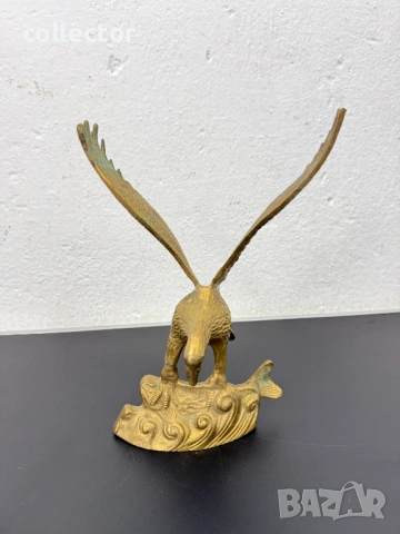 Бронзова статуетка / скулптура на орел с плячка. №7805, снимка 8 - Антикварни и старинни предмети - 53018996