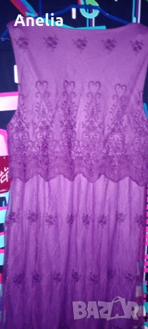 Дамска Рокля М размер в Лилаво Циклама с бродерия, снимка 6 - Рокли - 52559009