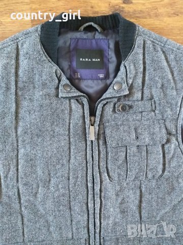 zara - страхотен мъжки елек-ВЪЛНА, снимка 2 - Якета - 28548730