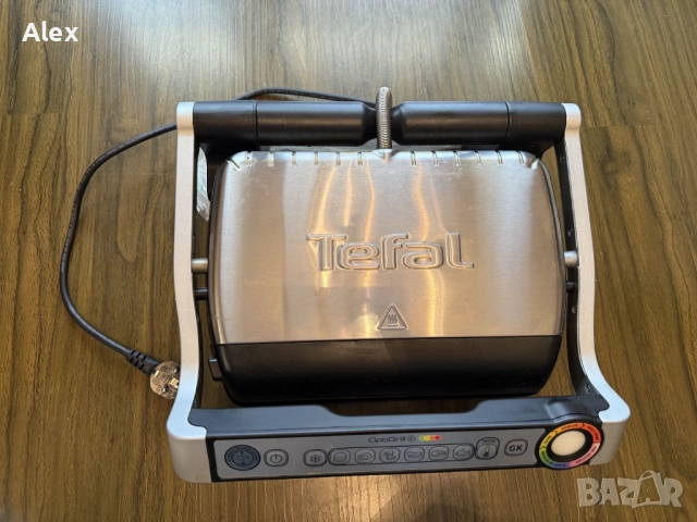 Грил Tefal OptiGrill+ GC712D34. Пълен комплект, снимка 2 - Скари - 52693147