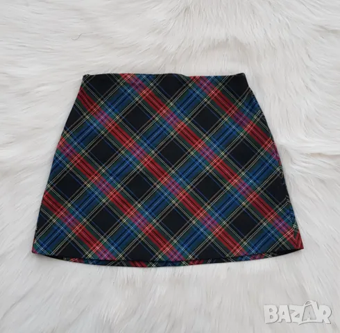 Дамска карирана пола ZARA S-M, снимка 9 - Поли - 48134519