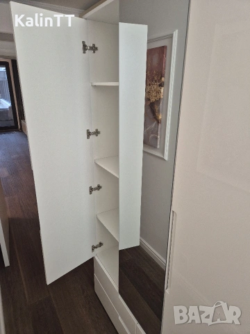 Гардероб МДФ - бял гланц, снимка 3 - Гардероби - 53468425