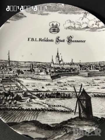 Голяма немска порцеланова чиния за стена , снимка 2 - Антикварни и старинни предмети - 52851672