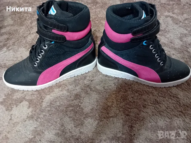 Puma-кожени кецове на платформа 39 номер, снимка 2 - Кецове - 48144953
