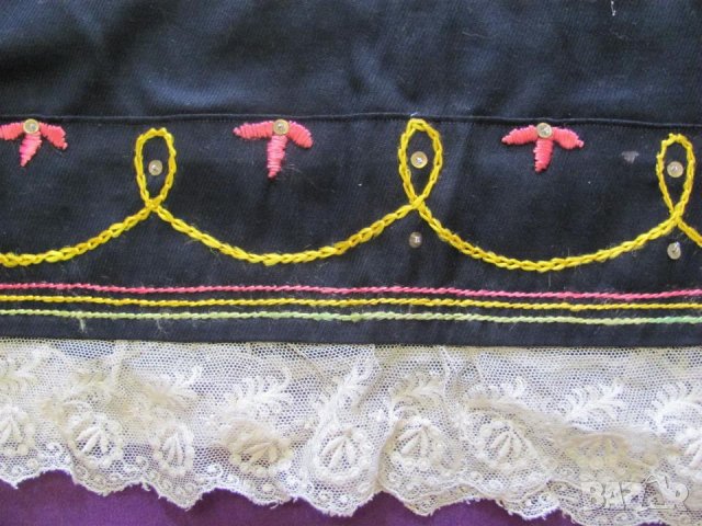 19 век Фолк Арт Женска Носия ръчна бродерия, снимка 5 - Антикварни и старинни предмети - 35398680